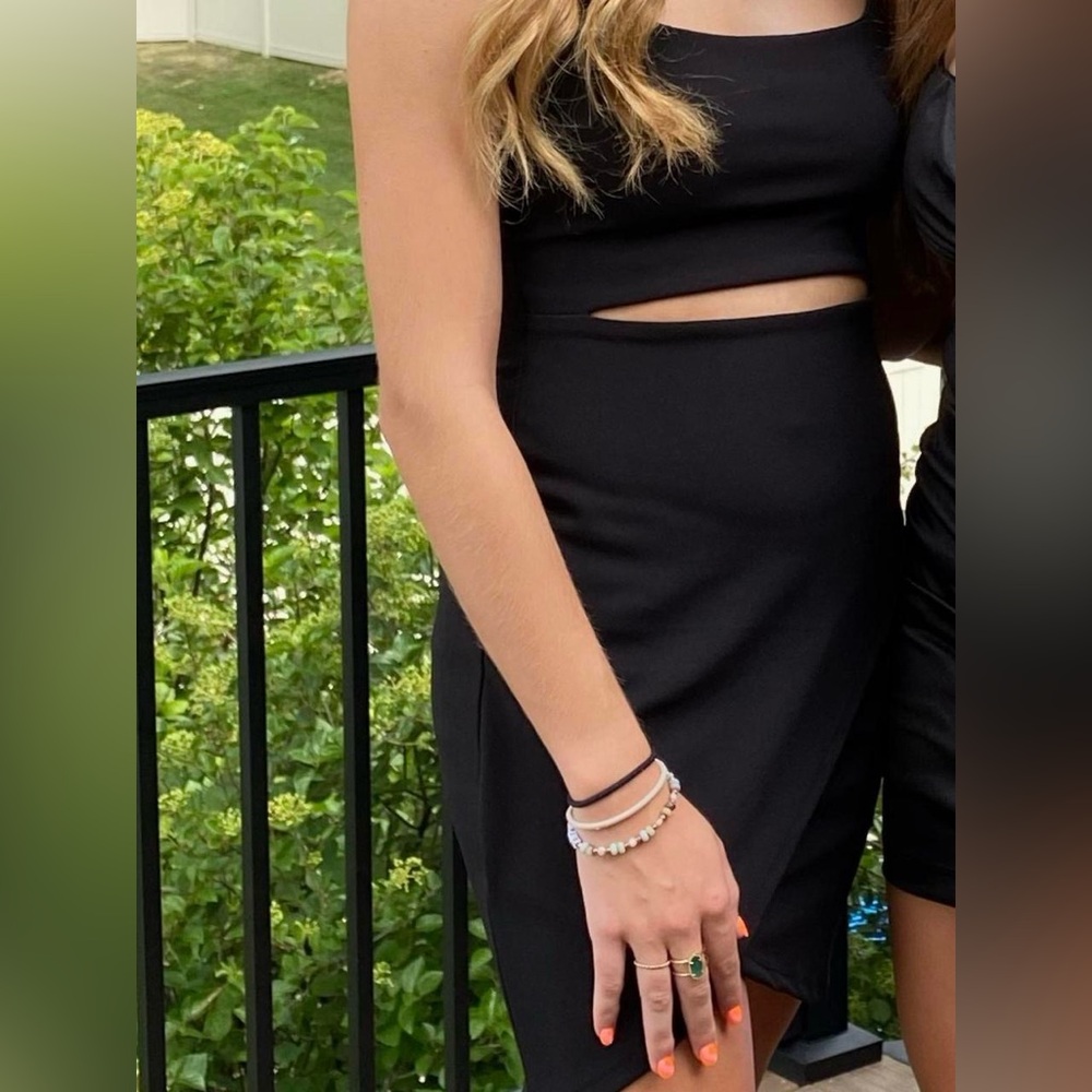 Lulu's Black Cutout Dress